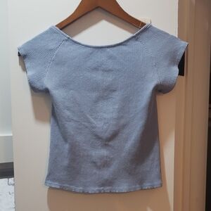 Aerie Women's Blue Ribbed Top